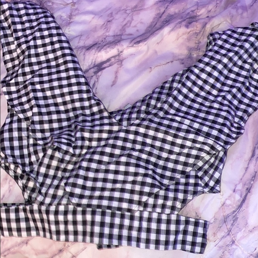 Charlotte Russe plaid crop top